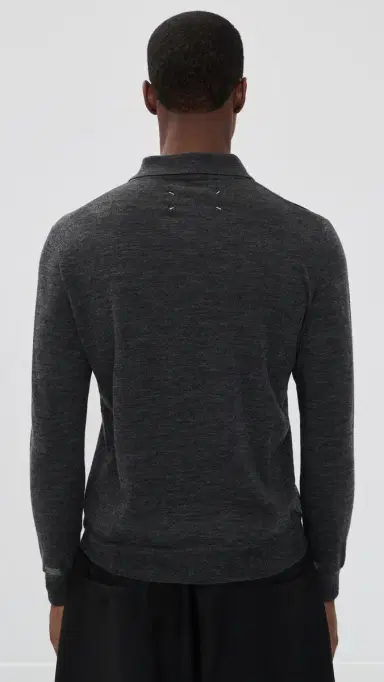 Maison Margiela Polo Shirt Pullover Medium Grey | Thumbnail 3 Maison Margiela Polo Shirt Pullover Medium Grey | Thumbnail 3