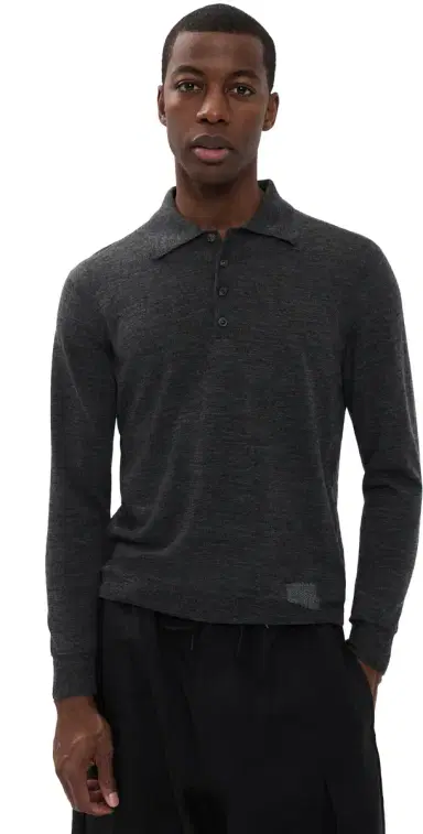 Maison Margiela Polo Shirt Pullover Medium Grey | Thumbnail 1 Maison Margiela Polo Shirt Pullover Medium Grey | Thumbnail 1