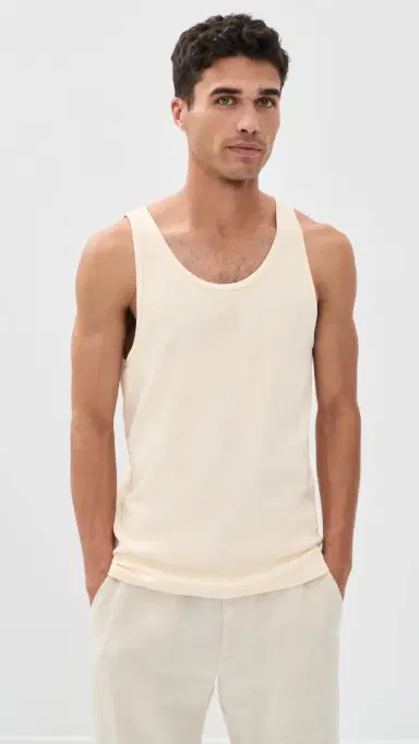 Marine Layer Carter Rib Tank White L | Thumbnail 2 Marine Layer Carter Rib Tank White L | Thumbnail 2