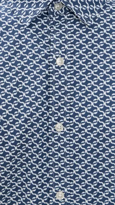 Fair Harbor The Short Sleeve Windward Shirt Navy Geo | Thumbnail 6 Fair Harbor The Short Sleeve Windward Shirt Navy Geo | Thumbnail 6