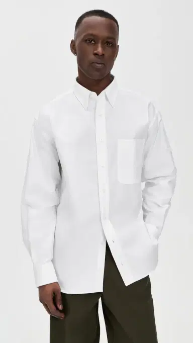 Aaron Levine Logo Oxford Shirt White | Thumbnail 2 Aaron Levine Logo Oxford Shirt White | Thumbnail 2