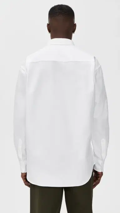 Aaron Levine Logo Oxford Shirt White | Thumbnail 3 Aaron Levine Logo Oxford Shirt White | Thumbnail 3