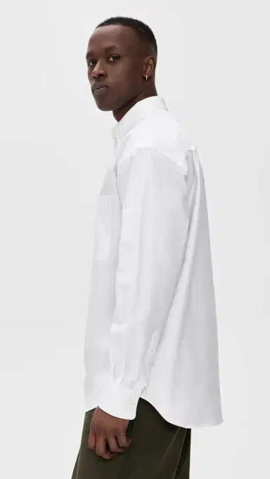Aaron Levine Logo Oxford Shirt White | Thumbnail 4 Aaron Levine Logo Oxford Shirt White | Thumbnail 4