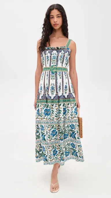 FARM Rio anoela Off White Sleeveless Belt Maxi Dress anoela Off-White | Thumbnail 5 FARM Rio anoela Off White Sleeveless Belt Maxi Dress anoela Off-White | Thumbnail 5