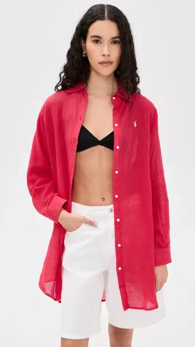 Polo Ralph Lauren Boyfriend Shirt Cruise Red | Thumbnail 3 Polo Ralph Lauren Boyfriend Shirt Cruise Red | Thumbnail 3