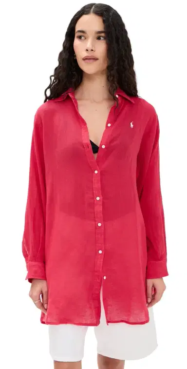 Polo Ralph Lauren Boyfriend Shirt Cruise Red | Thumbnail 1 Polo Ralph Lauren Boyfriend Shirt Cruise Red | Thumbnail 1