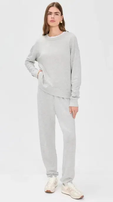 perfectwhitetee The Johnny French Terry Easy weatpants Heather Grey | Thumbnail 5 perfectwhitetee The Johnny French Terry Easy weatpants Heather Grey | Thumbnail 5