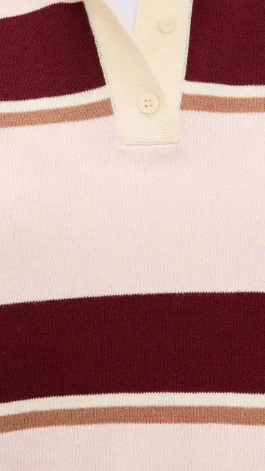 LE BOP Short Sleeve triped Polo Light Pink tripe | Thumbnail 6 LE BOP Short Sleeve triped Polo Light Pink tripe | Thumbnail 6