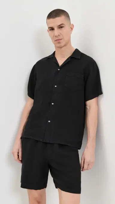 Bather Black Linen Shirt Black | Thumbnail 2 Bather Black Linen Shirt Black | Thumbnail 2
