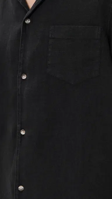 Bather Black Linen Shirt Black | Thumbnail 6 Bather Black Linen Shirt Black | Thumbnail 6