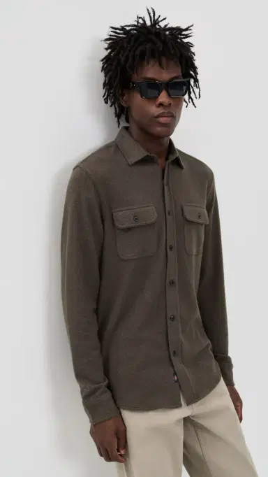 Faherty egend Sweater Shirt Valley Brown Twill | Thumbnail 2 Faherty egend Sweater Shirt Valley Brown Twill | Thumbnail 2