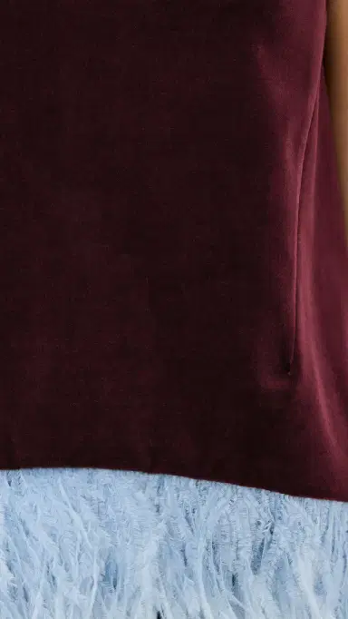La DoubleJ a Scala Velvet Top with Feathers Solid | Thumbnail 6 La DoubleJ a Scala Velvet Top with Feathers Solid | Thumbnail 6