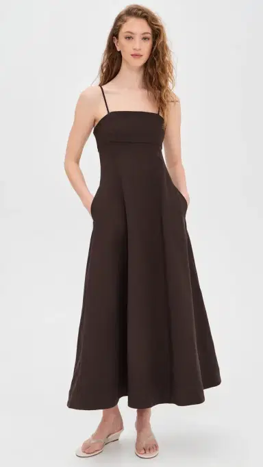 Line & Dot Hansen Dress Dark Brown L | Thumbnail 2 Line & Dot Hansen Dress Dark Brown L | Thumbnail 2