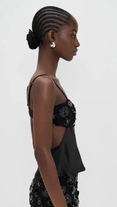 Bailey Rose Black Embellished Tank Black | Thumbnail 4 Bailey Rose Black Embellished Tank Black | Thumbnail 4