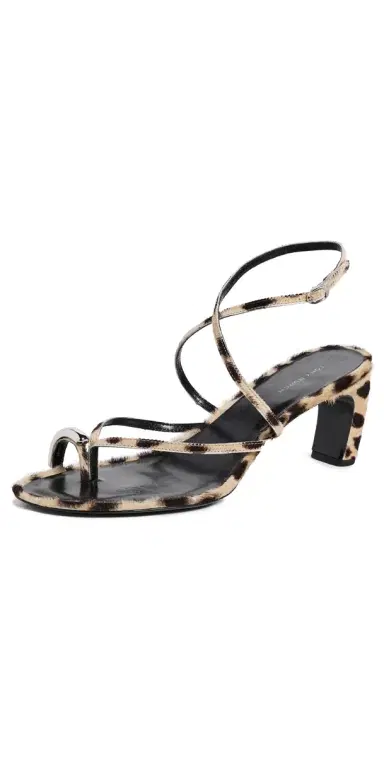 Tory Burch Pierced Strappy Heel Sandals 5mm Cheetah Spots/Silver | Thumbnail 1 Tory Burch Pierced Strappy Heel Sandals 5mm Cheetah Spots/Silver | Thumbnail 1