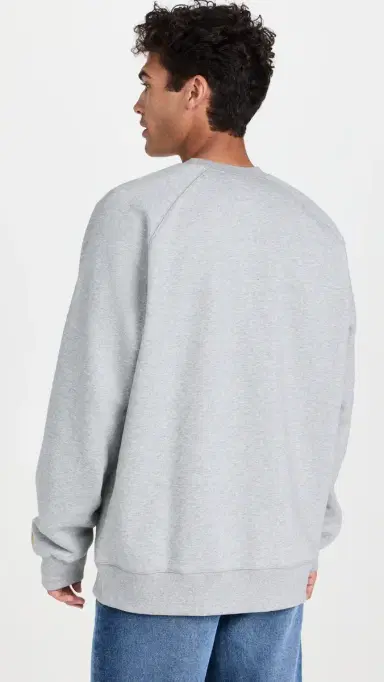 Carhartt WIP Chase Crewneck Sweatshirt Grey Heather/Gold | Thumbnail 3 Carhartt WIP Chase Crewneck Sweatshirt Grey Heather/Gold | Thumbnail 3