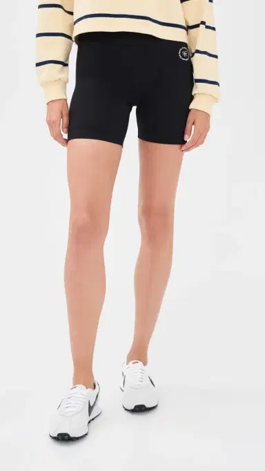 Sporty & Rich RHWC Biker Shorts Black | Thumbnail 2 Sporty & Rich RHWC Biker Shorts Black | Thumbnail 2