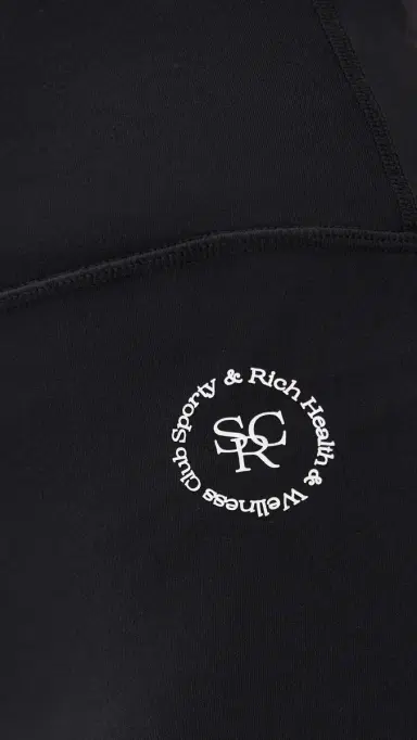 Sporty & Rich RHWC Biker Shorts Black | Thumbnail 6 Sporty & Rich RHWC Biker Shorts Black | Thumbnail 6