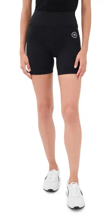 Sporty & Rich RHWC Biker Shorts Black | Thumbnail 1 Sporty & Rich RHWC Biker Shorts Black | Thumbnail 1