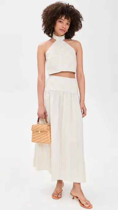 HEVRON Quinn Top Beige Stripe | Thumbnail 5 HEVRON Quinn Top Beige Stripe | Thumbnail 5