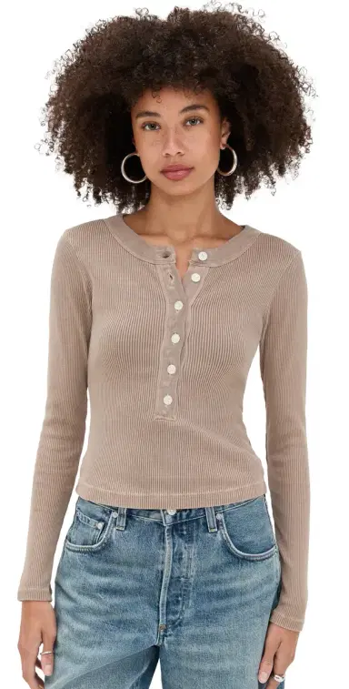 Citizens of Humanity Varra Henley Shirt andatlas | Thumbnail 1 Citizens of Humanity Varra Henley Shirt andatlas | Thumbnail 1