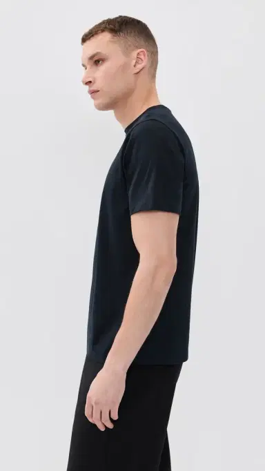 Theory Precise Rib Cotton Tee Eclipse M | Thumbnail 4 Theory Precise Rib Cotton Tee Eclipse M | Thumbnail 4