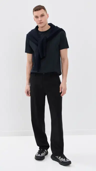 Theory Precise Rib Cotton Tee Eclipse M | Thumbnail 5 Theory Precise Rib Cotton Tee Eclipse M | Thumbnail 5
