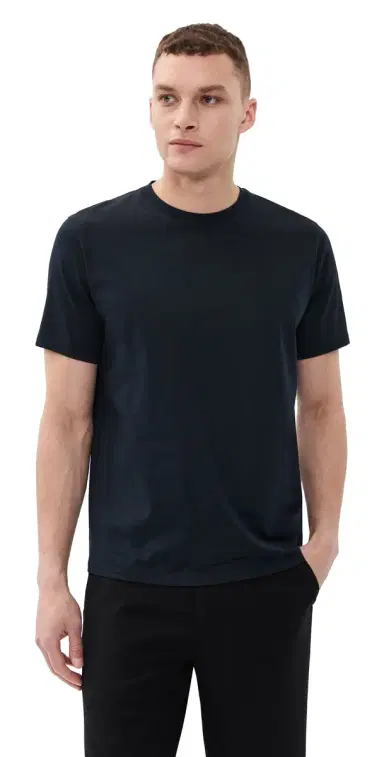 Theory Precise Rib Cotton Tee Eclipse M | Thumbnail 1 Theory Precise Rib Cotton Tee Eclipse M | Thumbnail 1
