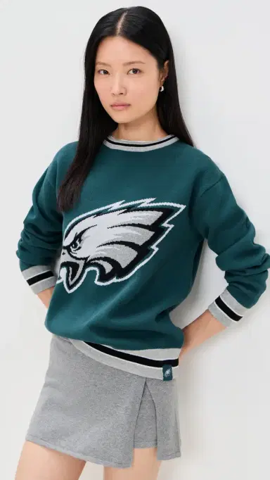 Terez Eagles Crewneck Sweater Eagles Midnight Green M | Thumbnail 2 Terez Eagles Crewneck Sweater Eagles Midnight Green M | Thumbnail 2
