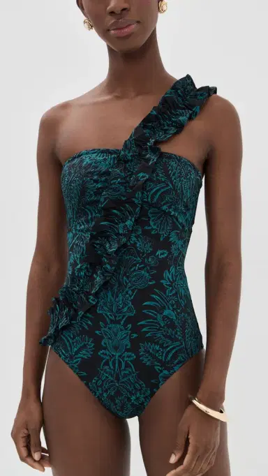Ulla Johnson Capri One houlder Maillot wimsuit Eclipse Flora | Thumbnail 2 Ulla Johnson Capri One houlder Maillot wimsuit Eclipse Flora | Thumbnail 2
