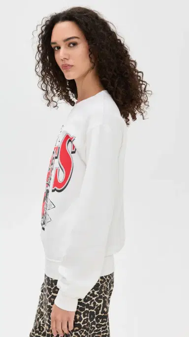 Junk Food Chiefs Conversion Crew Fleece Sweatshirt White | Thumbnail 4 Junk Food Chiefs Conversion Crew Fleece Sweatshirt White | Thumbnail 4