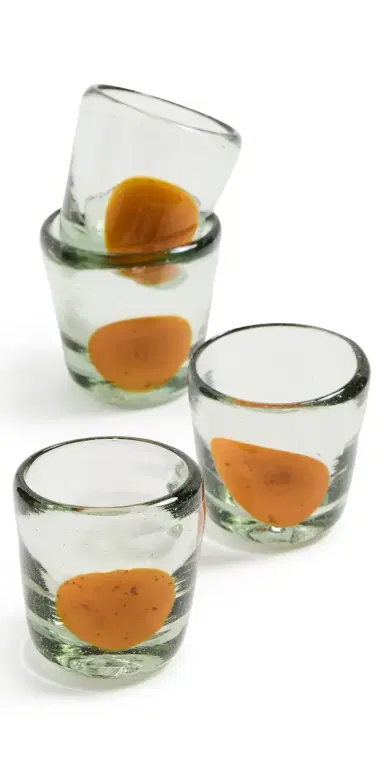 Studio Conchita Glass Chiquito Cups Set of 4 Orange One Size | Thumbnail 1 Studio Conchita Glass Chiquito Cups Set of 4 Orange One Size | Thumbnail 1