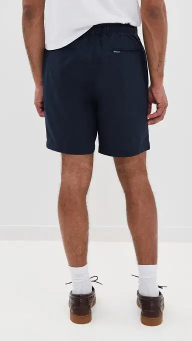 Barbour Cotton Linen Relaxed Shorts 7 Navy | Thumbnail 4 Barbour Cotton Linen Relaxed Shorts 7 Navy | Thumbnail 4