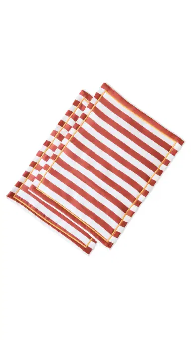 La DoubleJ Placemat Set of 2 Red and White One Size | Thumbnail 5 La DoubleJ Placemat Set of 2 Red and White One Size | Thumbnail 5