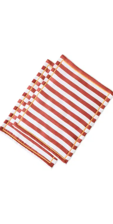 La DoubleJ Placemat Set of 2 Red and White One Size | Thumbnail 1 La DoubleJ Placemat Set of 2 Red and White One Size | Thumbnail 1