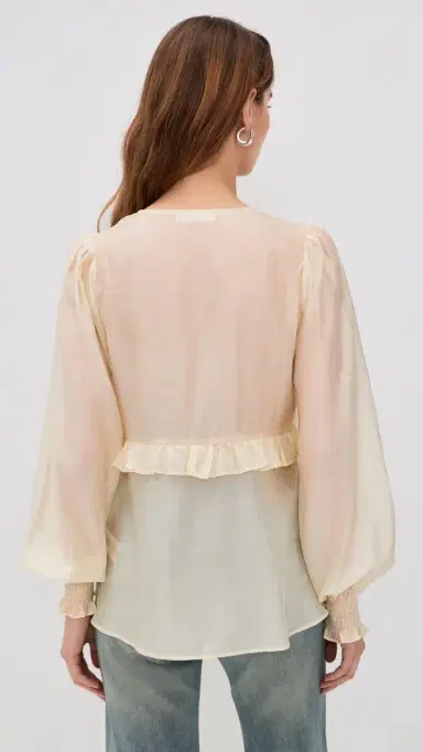 4th & Reckless Hattie Sheer Top Buttercream | Thumbnail 3 4th & Reckless Hattie Sheer Top Buttercream | Thumbnail 3