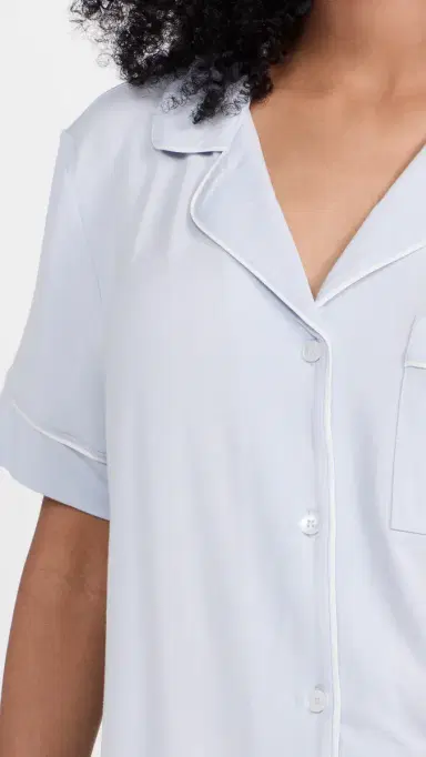 Eberjey Gisele The Relaxed Shorts Pajamas et Ice Blue/ | Thumbnail 6 Eberjey Gisele The Relaxed Shorts Pajamas et Ice Blue/ | Thumbnail 6