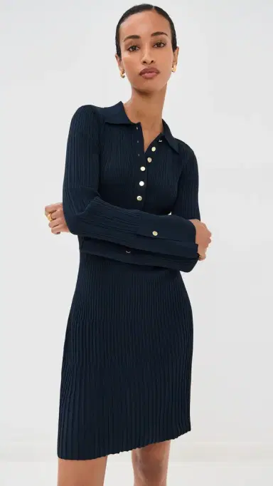 Veronica Beard Lauper Knit ini Dress Navy | Thumbnail 2 Veronica Beard Lauper Knit ini Dress Navy | Thumbnail 2