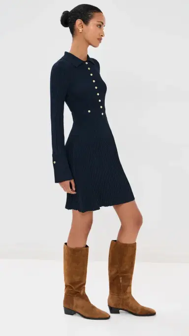 Veronica Beard Lauper Knit ini Dress Navy | Thumbnail 4 Veronica Beard Lauper Knit ini Dress Navy | Thumbnail 4