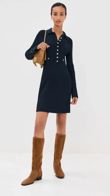 Veronica Beard Lauper Knit ini Dress Navy | Thumbnail 5 Veronica Beard Lauper Knit ini Dress Navy | Thumbnail 5