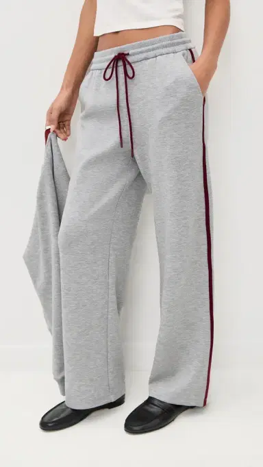 LE BOP Lou Sweatpants Heather Grey/Merlot | Thumbnail 2 LE BOP Lou Sweatpants Heather Grey/Merlot | Thumbnail 2