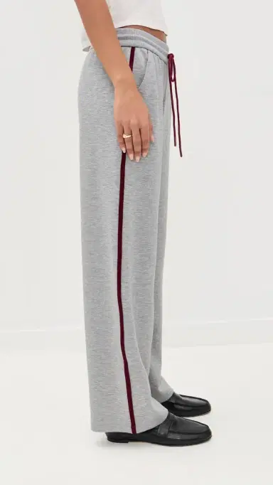 LE BOP Lou Sweatpants Heather Grey/Merlot | Thumbnail 4 LE BOP Lou Sweatpants Heather Grey/Merlot | Thumbnail 4