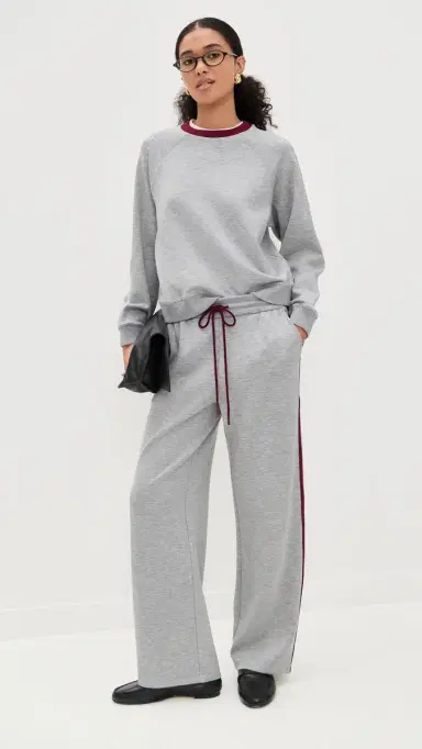LE BOP Lou Sweatpants Heather Grey/Merlot | Thumbnail 5 LE BOP Lou Sweatpants Heather Grey/Merlot | Thumbnail 5