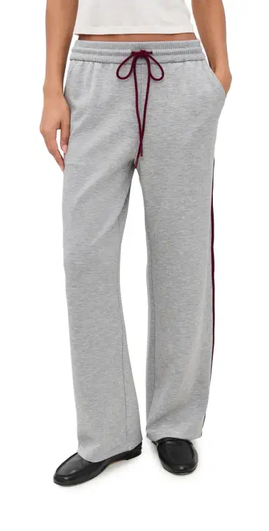 LE BOP Lou Sweatpants Heather Grey/Merlot | Thumbnail 1 LE BOP Lou Sweatpants Heather Grey/Merlot | Thumbnail 1