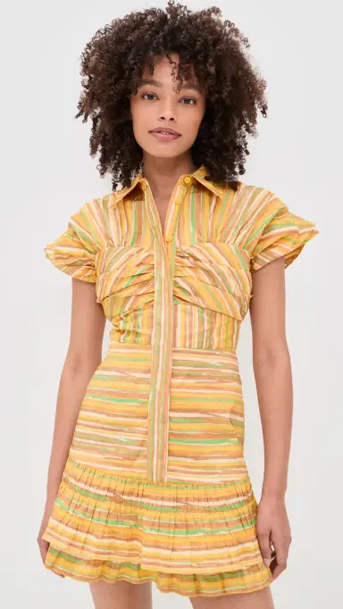 ALEXIS Lera Dress Lemon tripe | Thumbnail 2 ALEXIS Lera Dress Lemon tripe | Thumbnail 2