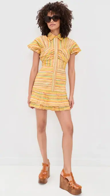 ALEXIS Lera Dress Lemon tripe | Thumbnail 5 ALEXIS Lera Dress Lemon tripe | Thumbnail 5