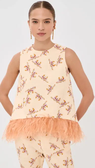 La DoubleJ La Scala Top with Feathers | Thumbnail 2 La DoubleJ La Scala Top with Feathers | Thumbnail 2