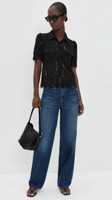 Generation Love ina Lace Shirt Black | Thumbnail 5 Generation Love ina Lace Shirt Black | Thumbnail 5