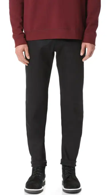Naked & Famous Denim Easy Guy Solid Black Selvedge Jeans | Thumbnail 1 Naked & Famous Denim Easy Guy Solid Black Selvedge Jeans | Thumbnail 1