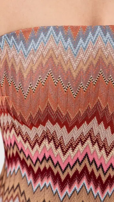 Missoni Short Dress Pink And Rust Tones | Thumbnail 6 Missoni Short Dress Pink And Rust Tones | Thumbnail 6
